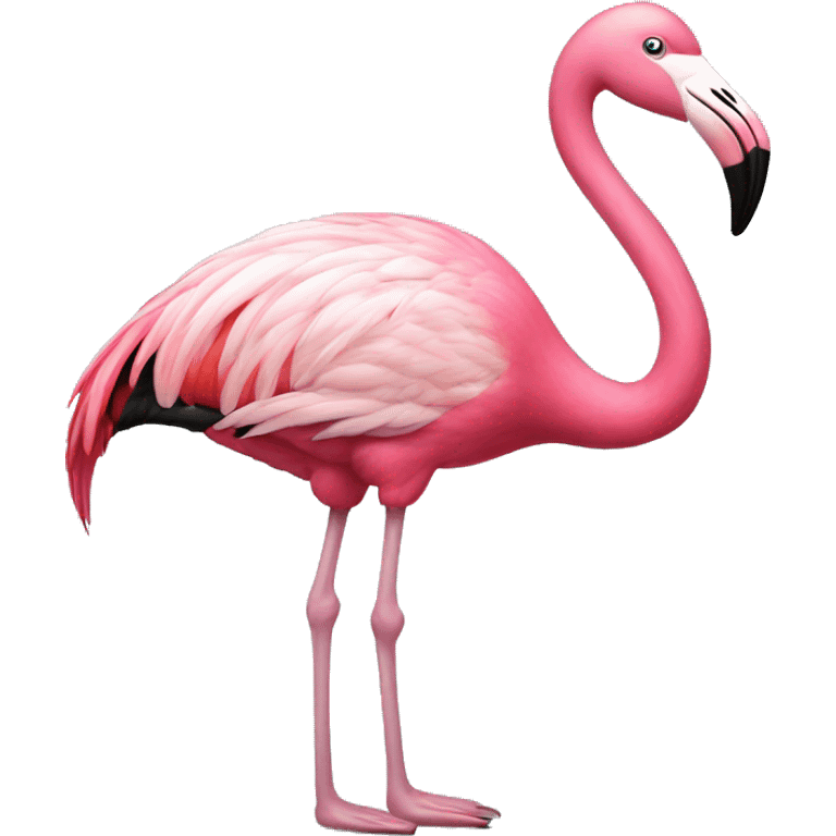 flamingo with shoes on  emoji