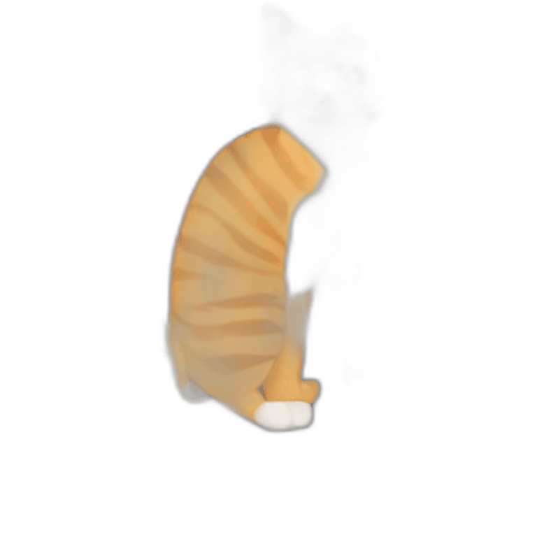 agean cat that is ginger, white and black cat pilot emoji