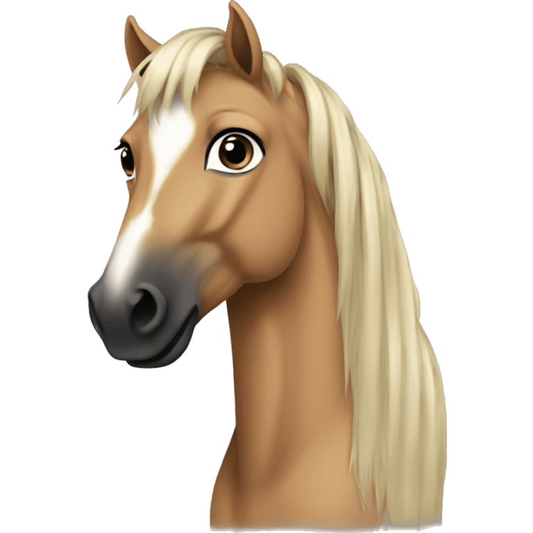 dun horse with black mane emoji