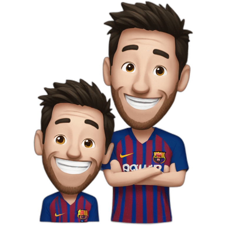 Messi laughing emoji