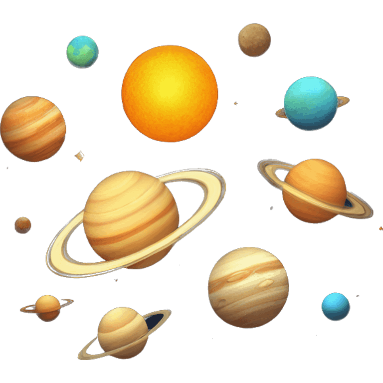 Vintage Planets whoosh motion comet streak orbit emoji