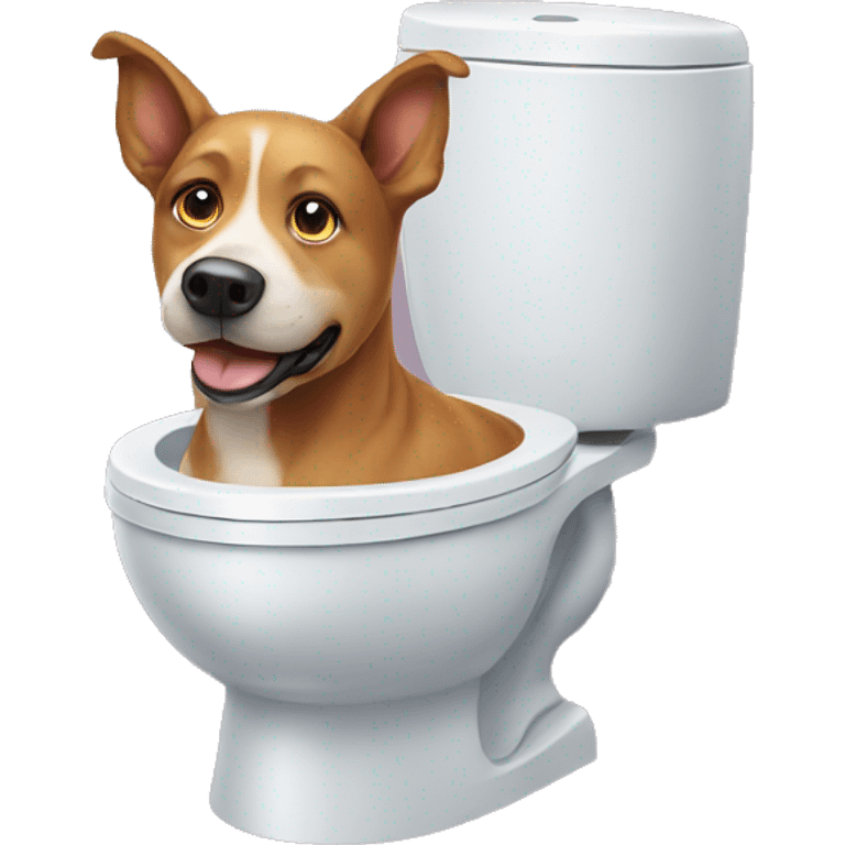 Head dog in a toilet  emoji