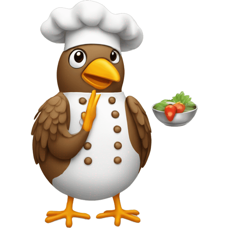 Bird as a cook emoji