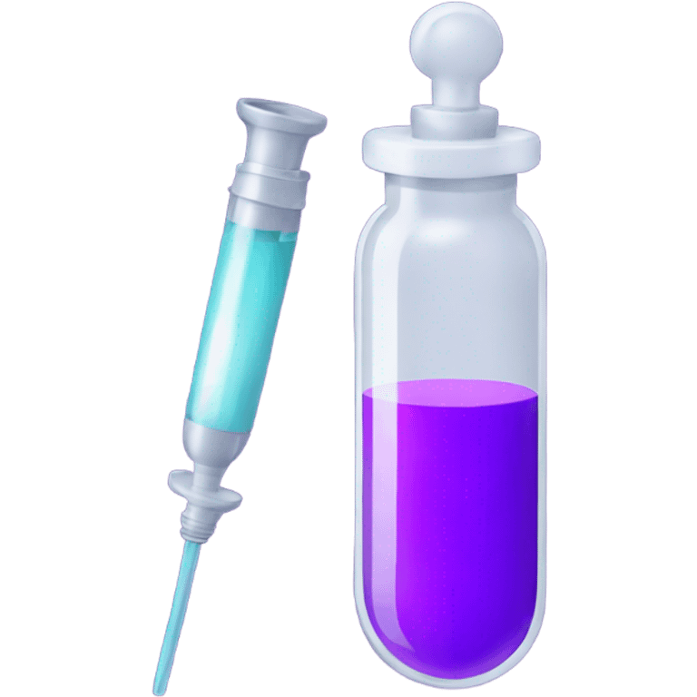 medicine syringe purple emoji