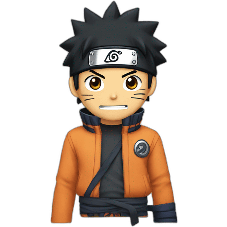 Naruto qui frappe luffy emoji