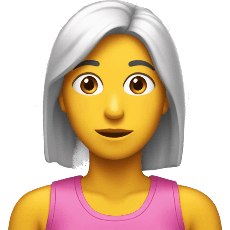 Chica con un gran tr emoji