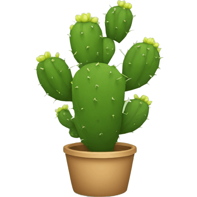 round Nopal without pot emoji