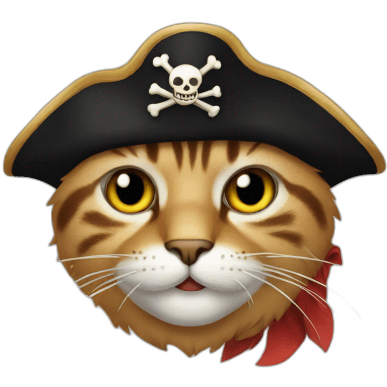 Cat pirate emoji