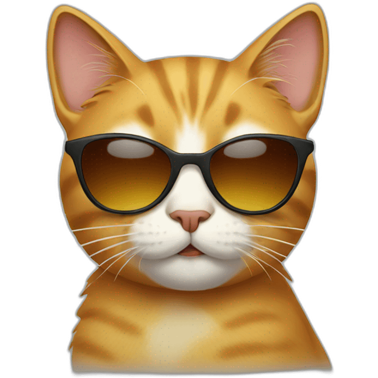 Cat with sunglasses emoji