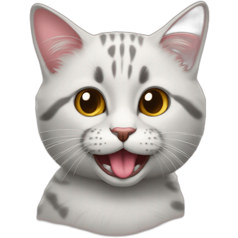 funny looking cat with its tongue out emoji