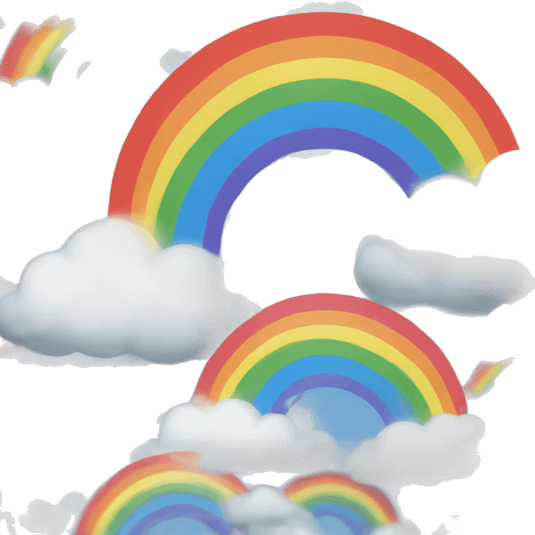 Rainbow over clouds emoji