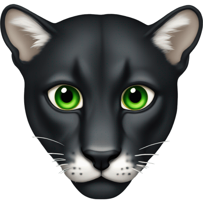 Animal pantera negra con ojos verdes emoji