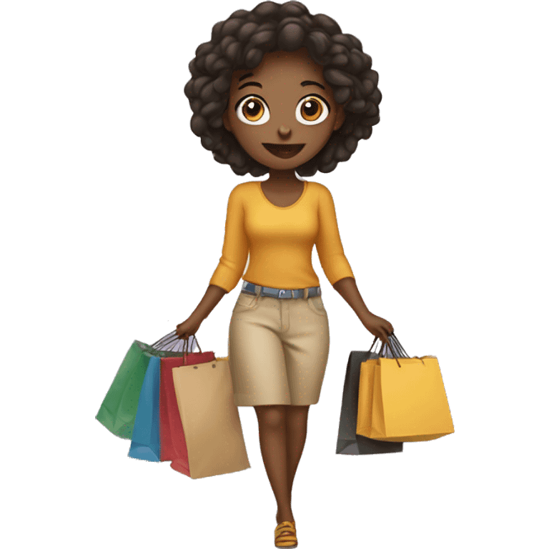 girl with shopping bags emoji