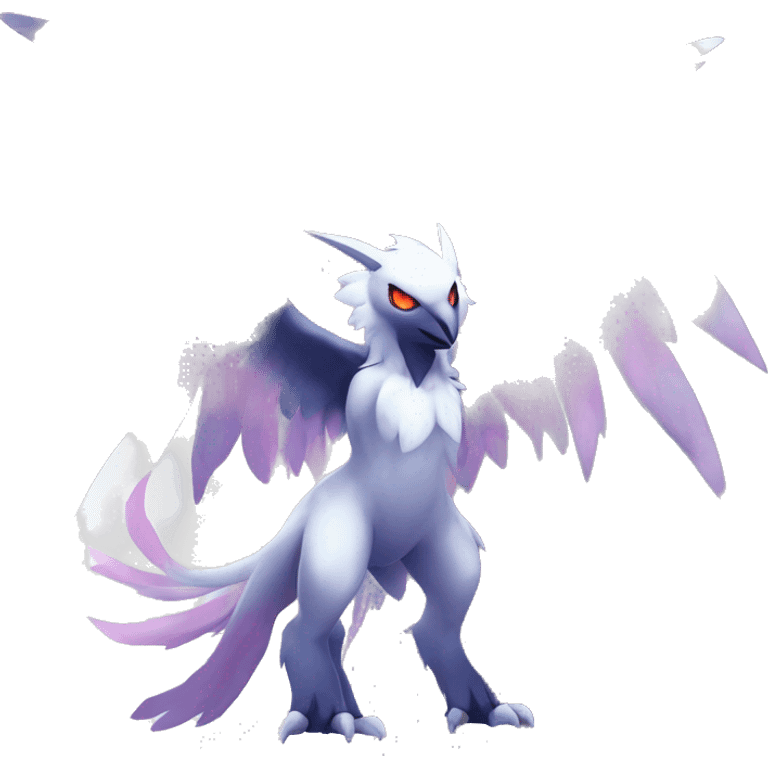  cool edgy colorful angelic ethereal Absol-Noibat-Fakemon full body emoji