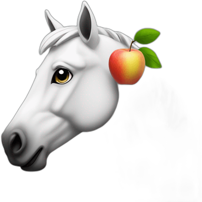 Pferd mit apfel emoji