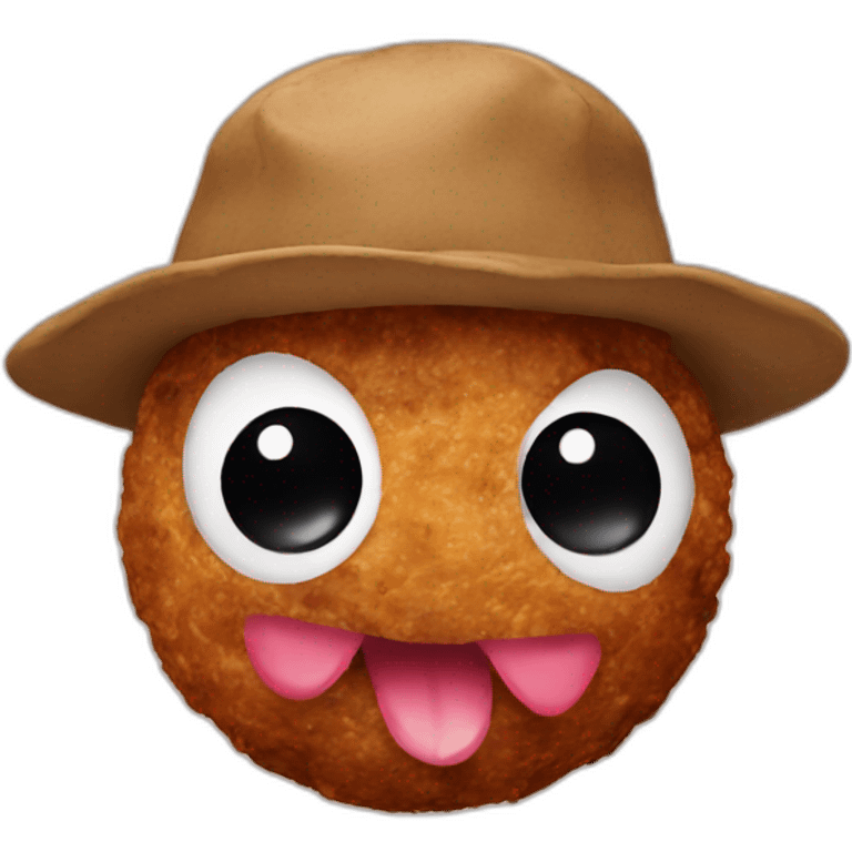 meatball with a hat emoji