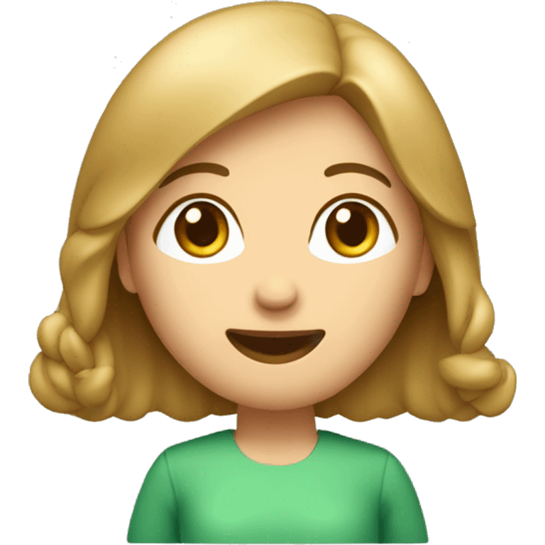 crea unavatar de cuerpo medio de una mujer dentista que está preocupada, con pelo castaño claro liso y ojos verdes emoji