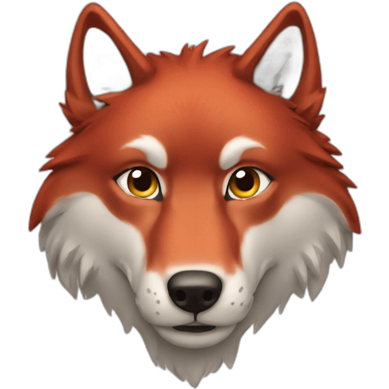 wolf red head emoji