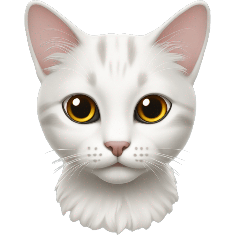 Little scottish short haïr cat White  emoji