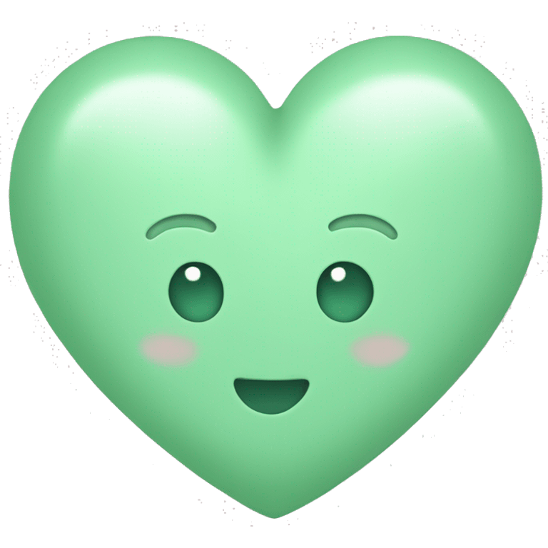 Pastel green heart emoji