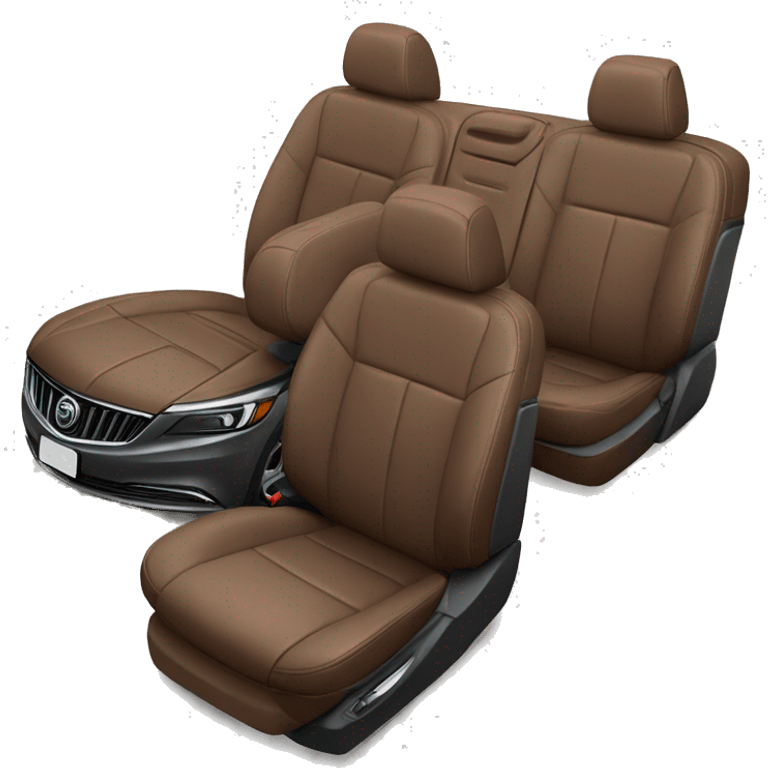 White Buick Avenir leather brown seats emoji