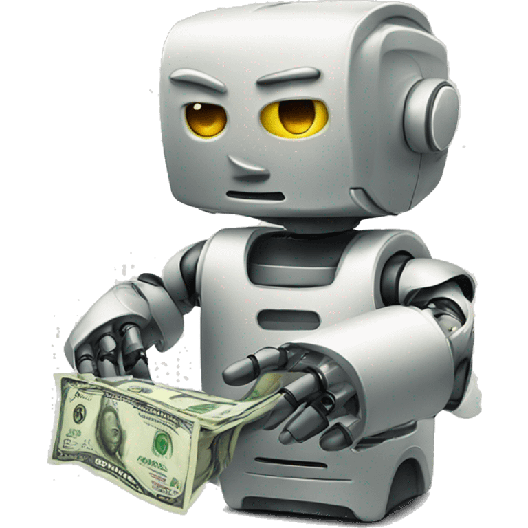 robot printing money emoji