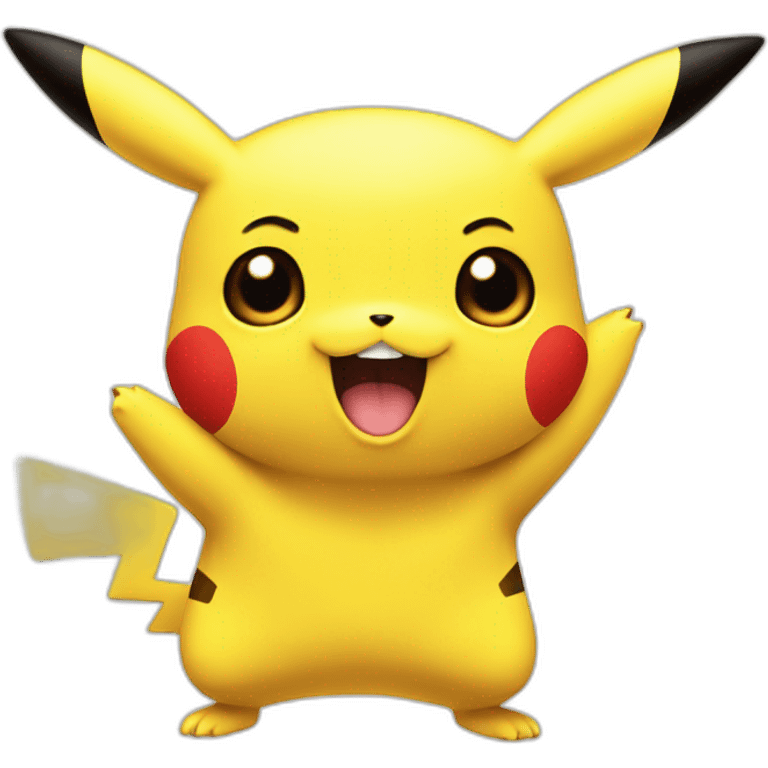 Pikachu saying fois te emoji