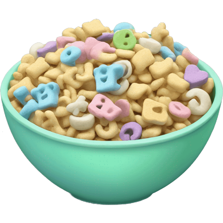 Pastel bowl full of Lucky charms  emoji