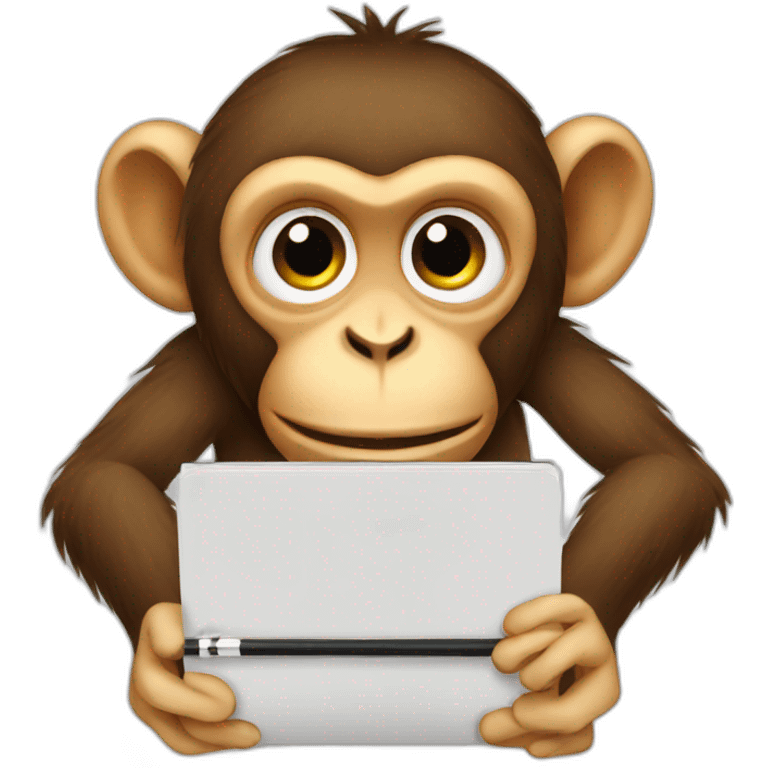 Monkey and notebook emoji