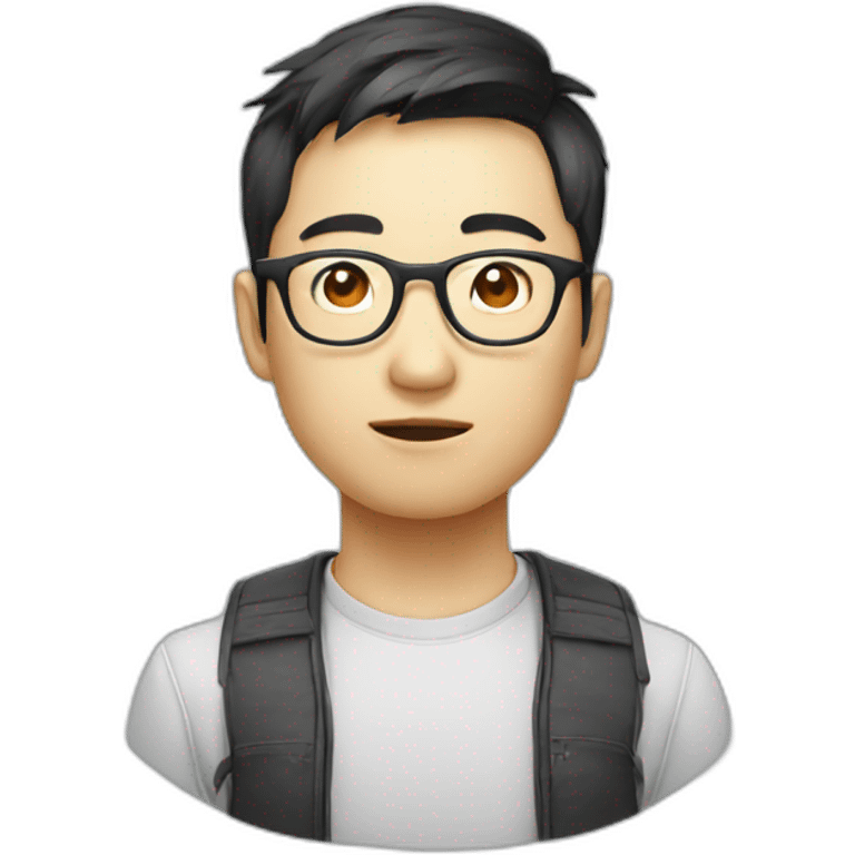 Korean web developer with glasses emoji