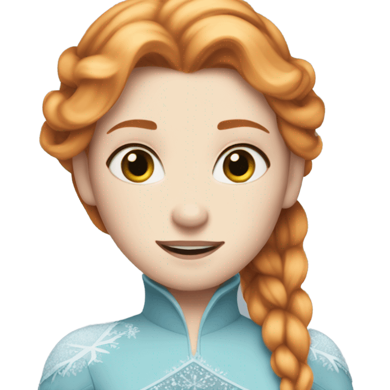 elsa snow queen with Ginger hair emoji