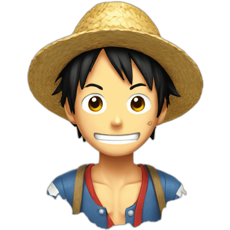 Luffy with straw hat emoji