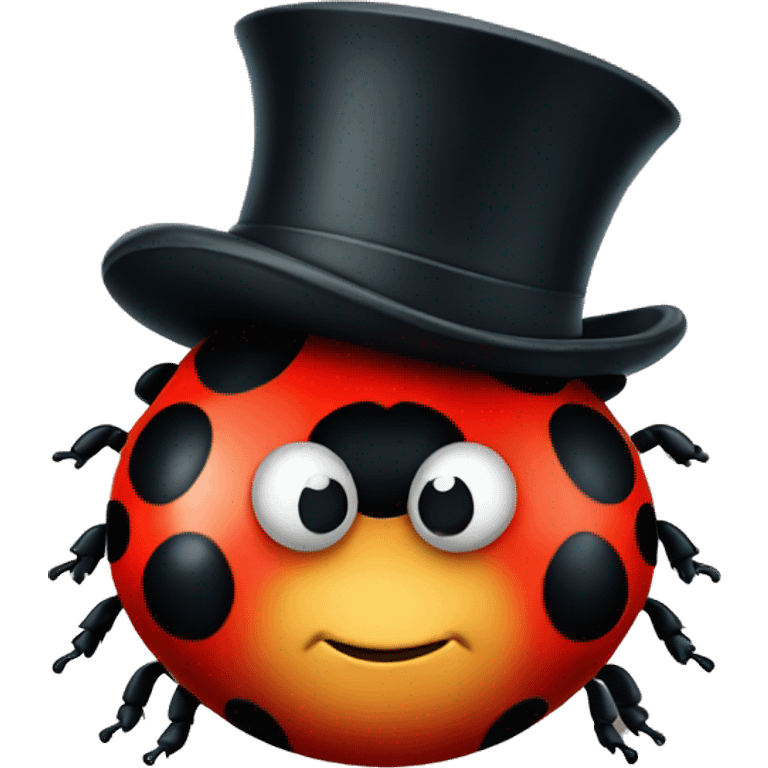 ladybug with tophat emoji