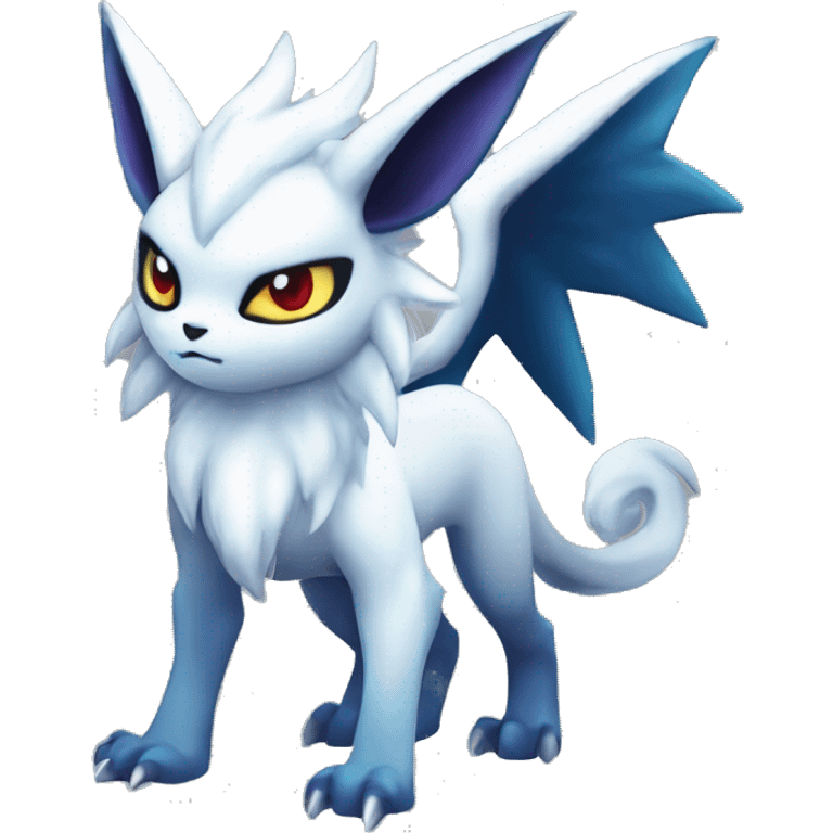 Edgy Cool Kawaii Absol-Silvally-Vaporeon-Absol-Pokémon Full Body emoji