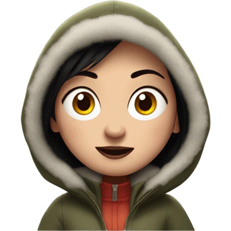 Edna from The Incredibles wearing a parka emoji