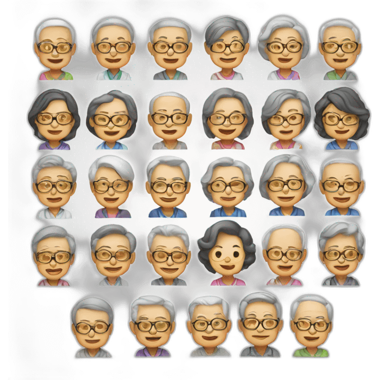 School reunion oriental seniors emoji