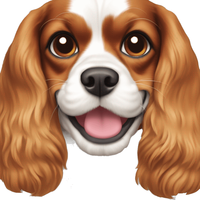 cavalier King Charles spaniel smiling  emoji