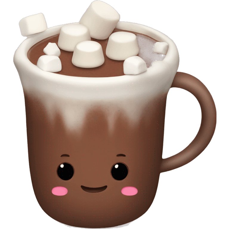 Hot chocolate with marshmallows  emoji