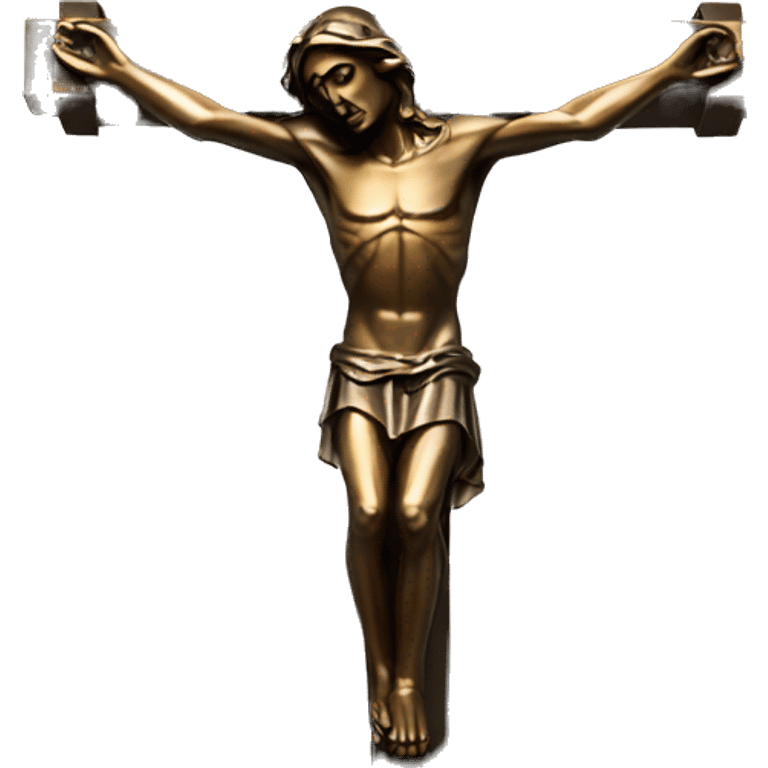 bronze crucifix statue emoji