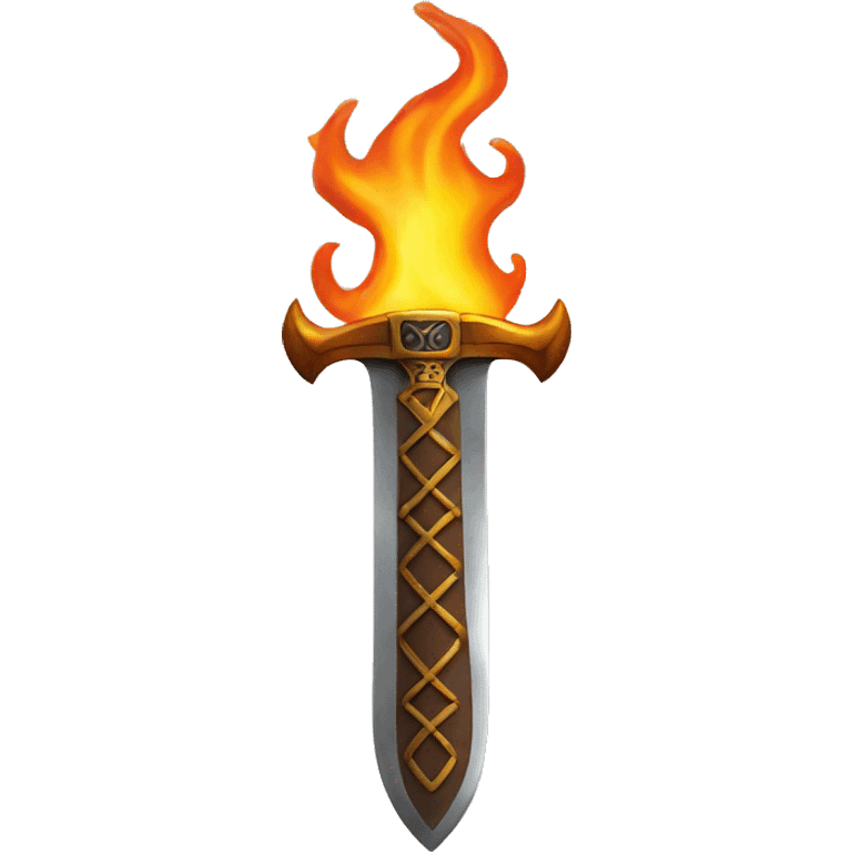 sword on fire emoji