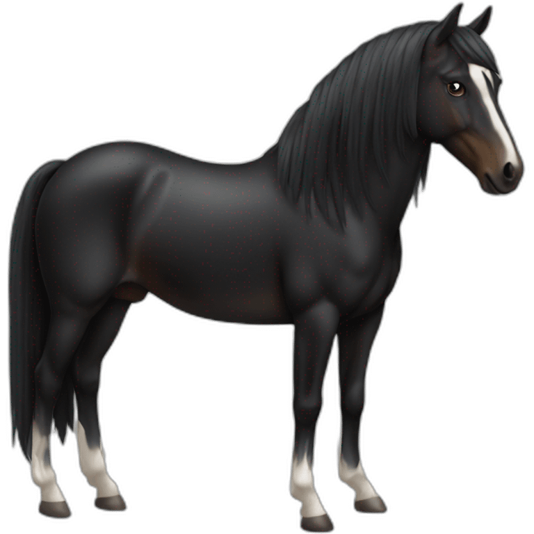 Cheval noire emoji