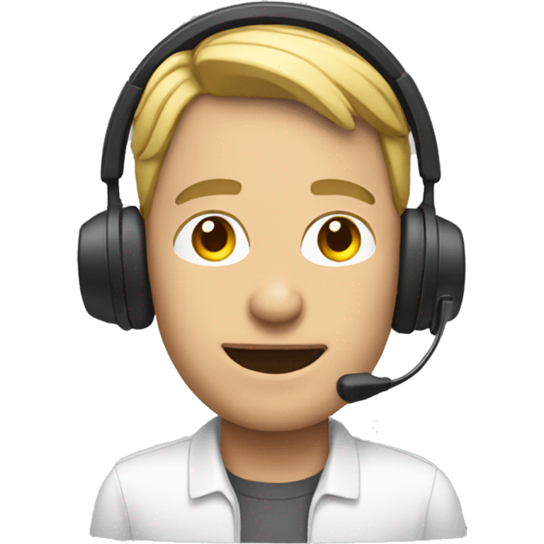 man with headset emoji