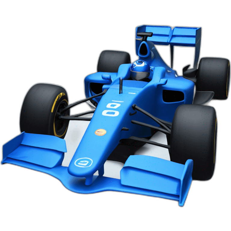 Blue F1 car emoji