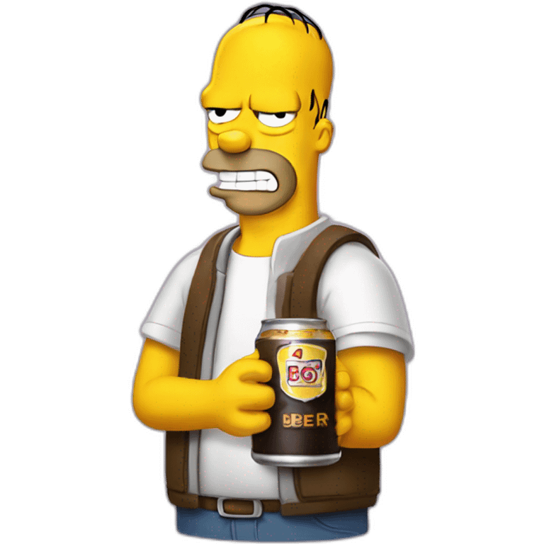 Homer drink beer  emoji