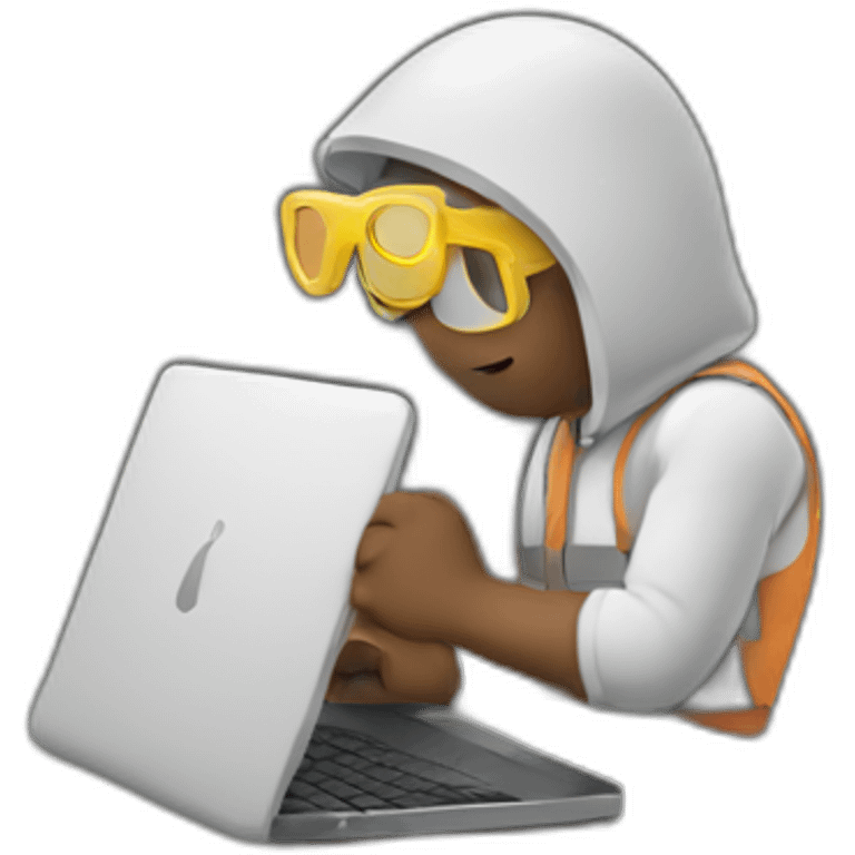 man working on a laptop emoji