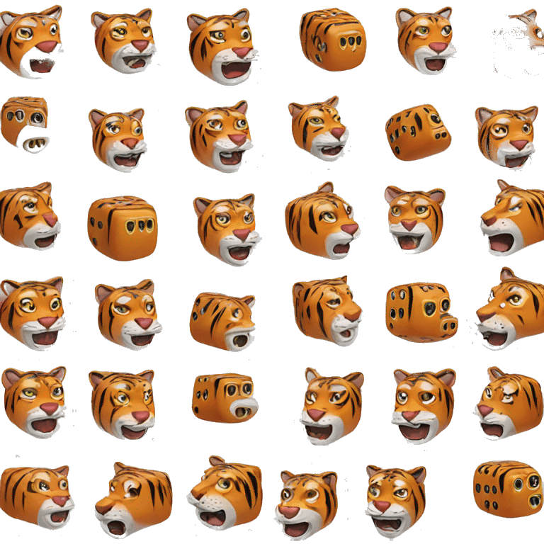 Tiger dice bacon emoji