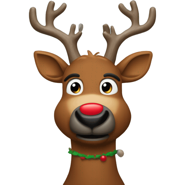 Rudolph, the red nose, reindeer emoji