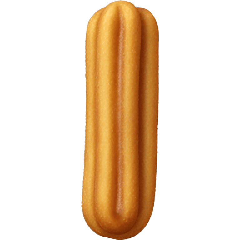 A churro with a chocolate tip emoji