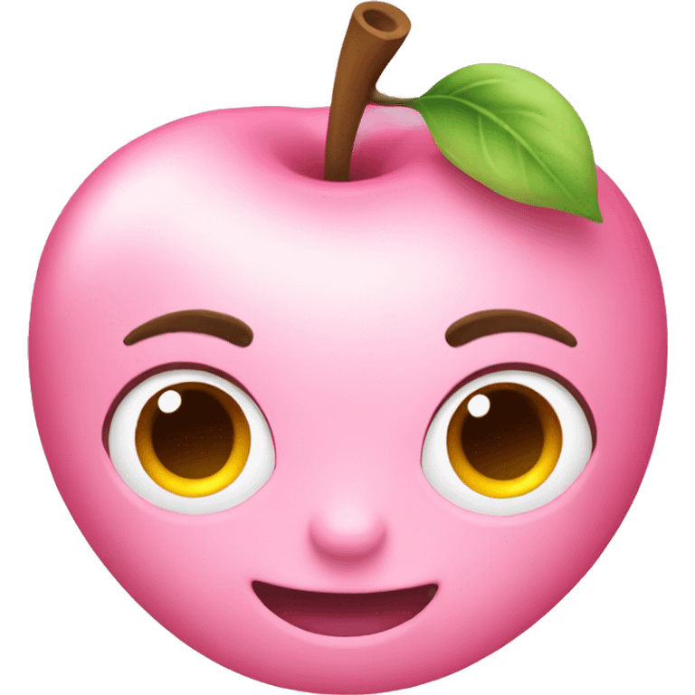 pastel pink apple emoji emoji