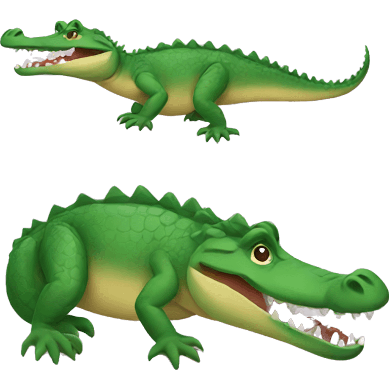 Crocodile wearing a bow emoji